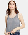 Women's Sheer Cropped Racer Tank Top