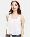 Women's Sheer Cropped Racer Tank Top