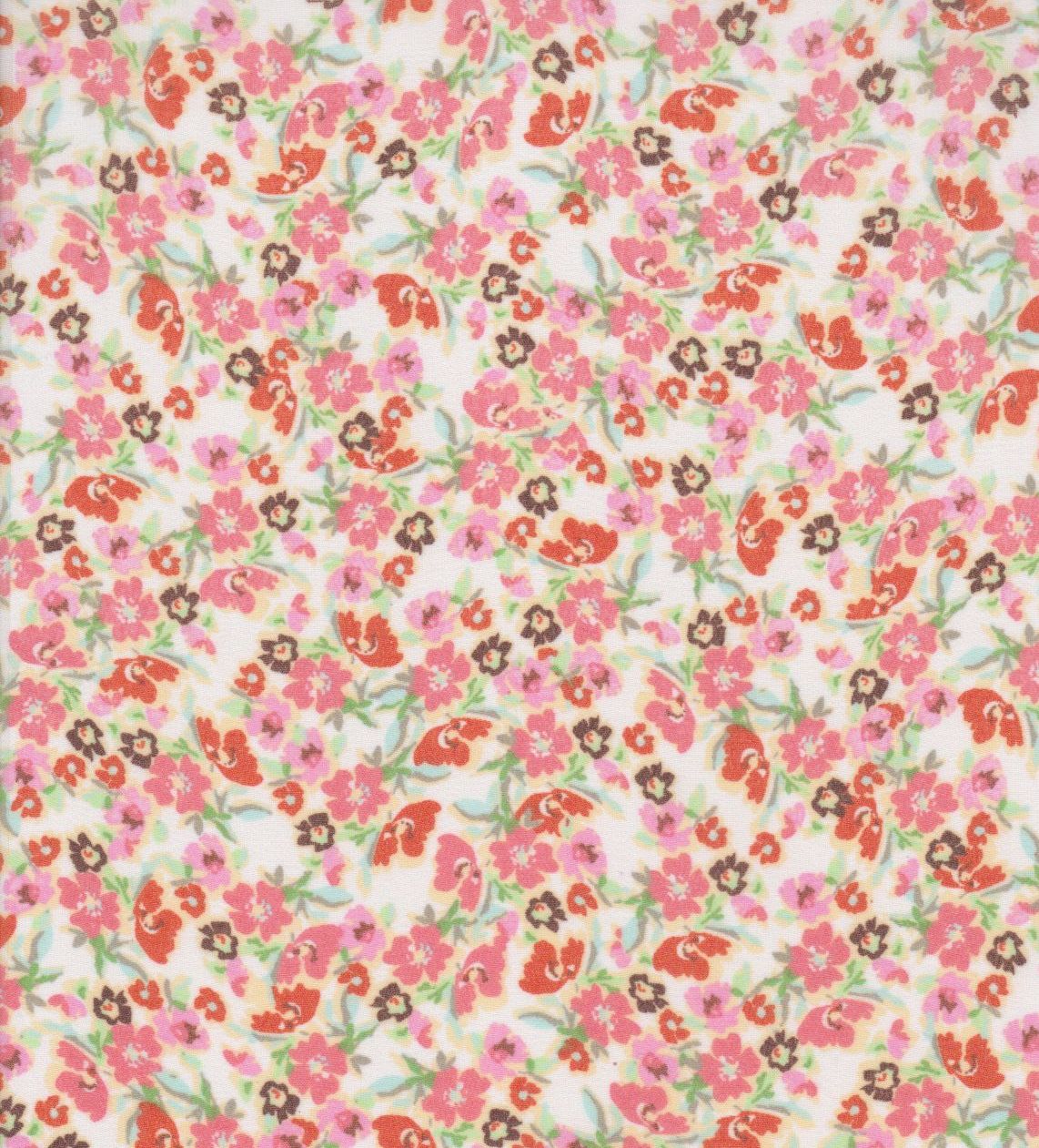 Floral Chiffon Woven Fabric Ivory