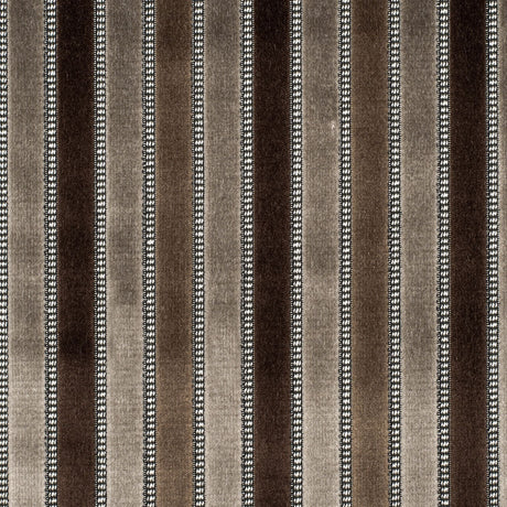 Brown Stripes Channeled Velvet