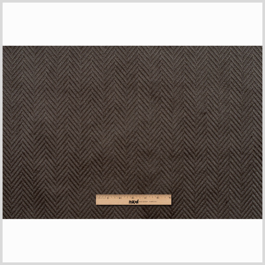 Dark Brown Herringbone Upholstery Velvet