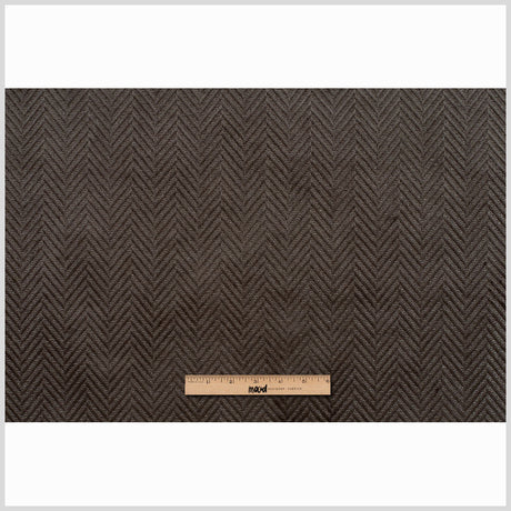 Dark Brown Herringbone Upholstery Velvet