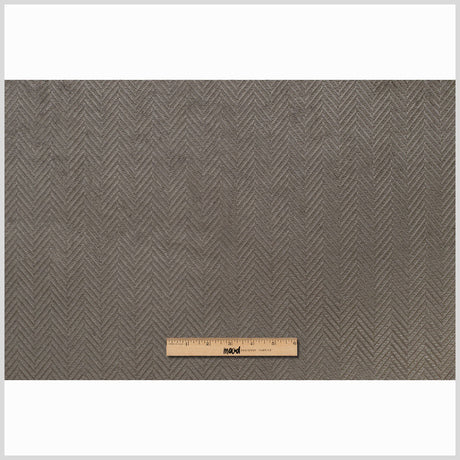 Taupe Herringbone Upholstery Velvet