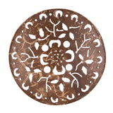 Brown/Gold Painted Coconut Button - 94L/60mm