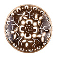 Brown/Gold Painted Coconut Button - 94L/60mm