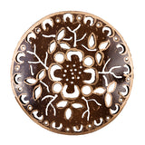Brown/Gold Painted Coconut Button - 94L/60mm