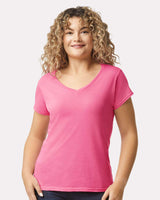 Gildan® Women’s Softstyle V-Neck T Shirt Lightweight Soft & Semi Fitted