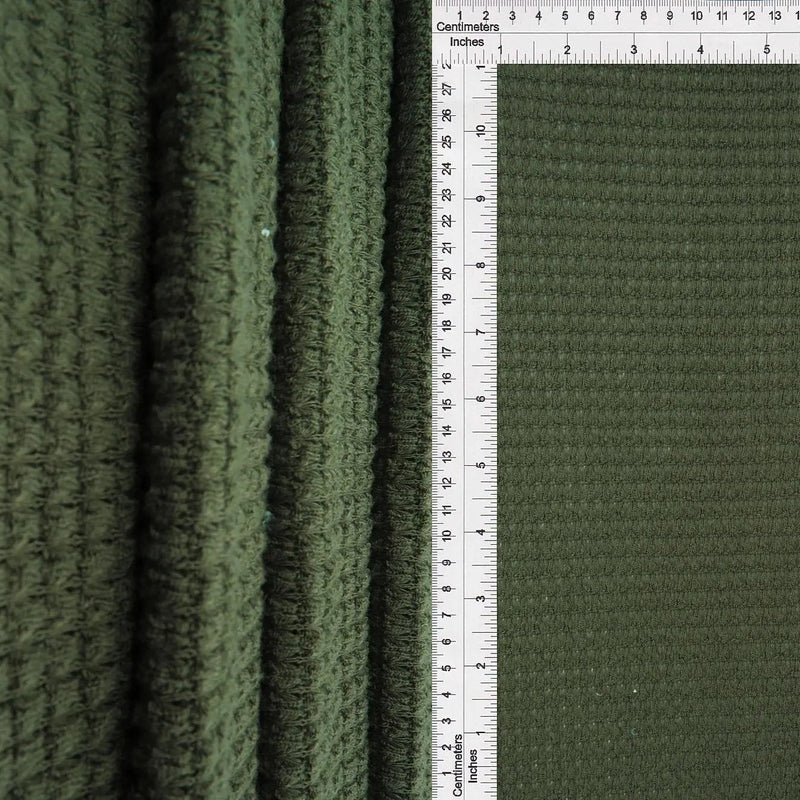 1 Yard Polyester Rayon Spandex Oversize Waffle Knit Solid Fabric 54/56" Width