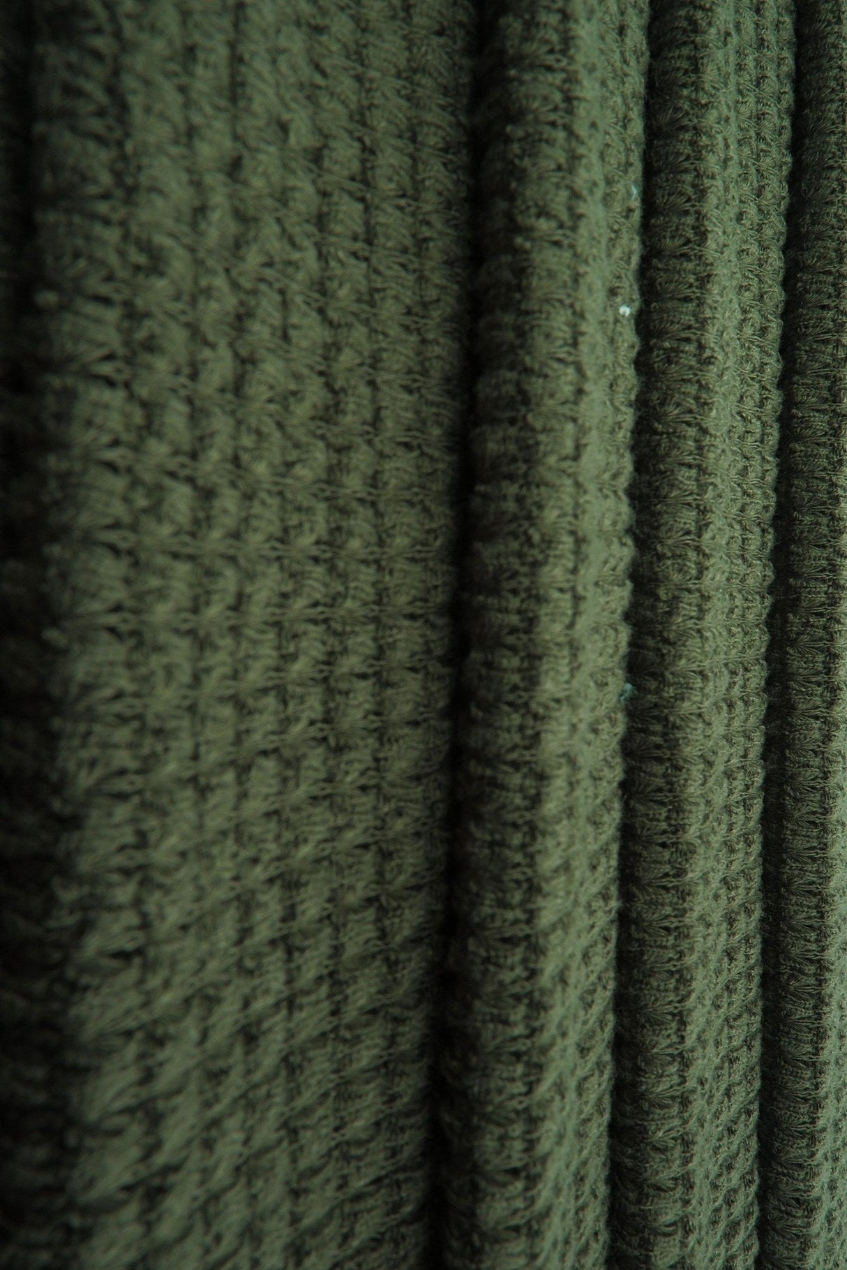 Stretch Waffle Knit Fabric Solid Colors