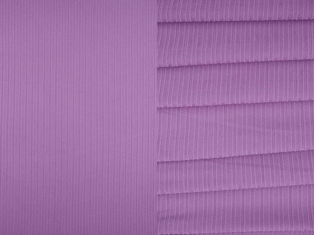 Rib Stretch Knit Fabric Solid