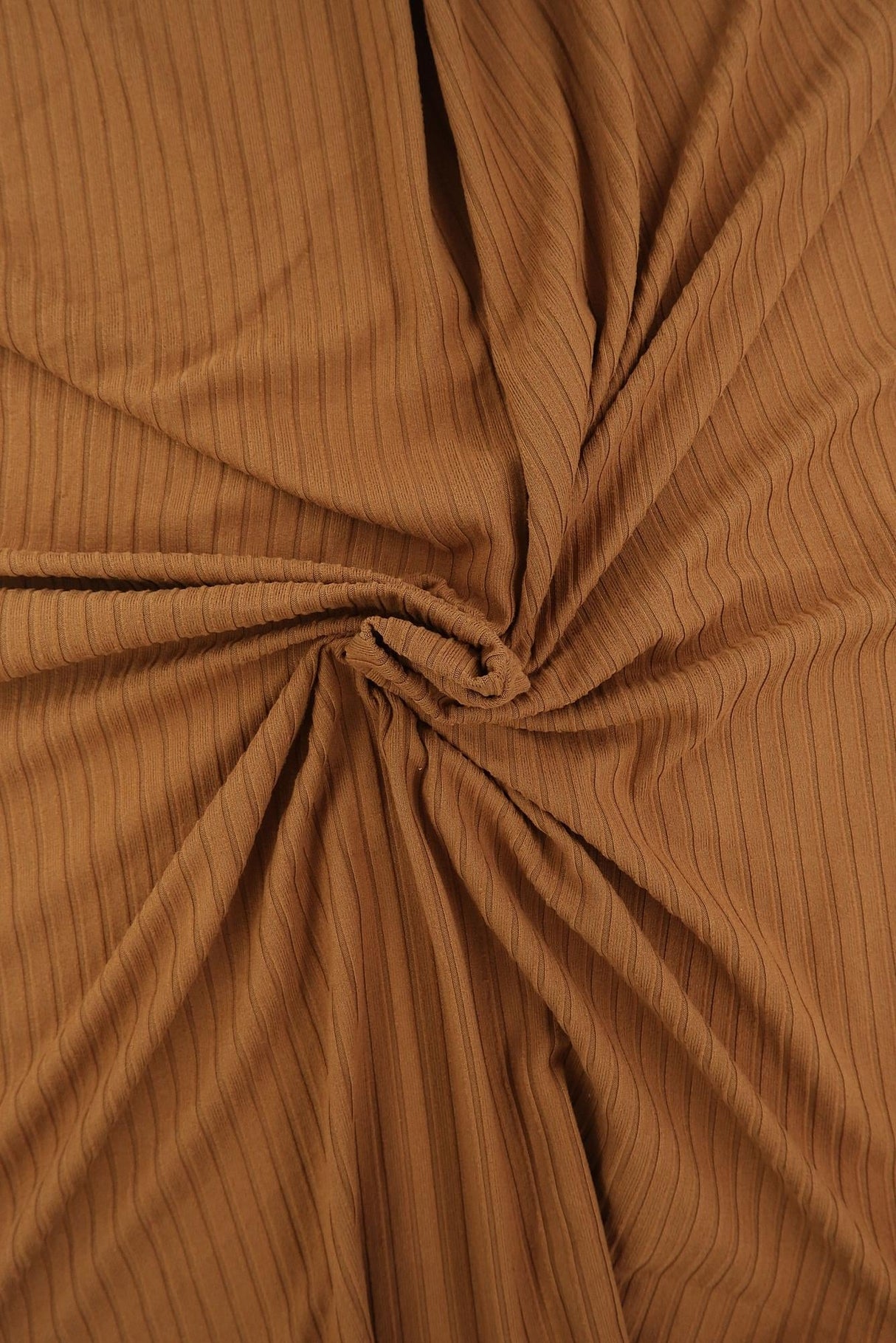 Rib Stretch Knit Fabric Solid