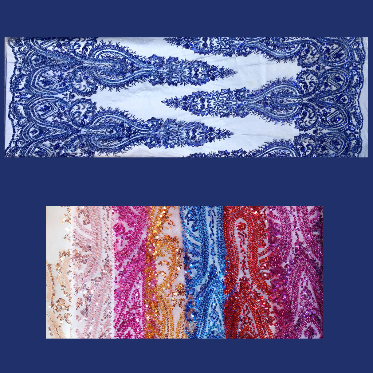 Beaded Embroidered Lace Mesh