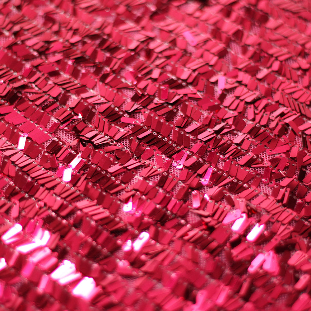 Tina Sequins Poly Spandex Fabric - Multi-Color Rectangular Sequins, 52-54" Width (1 Yard)
