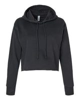 Women's Laguna Sueded Raw Edge Crop Hoodie Sweatshirt