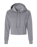 Women's Laguna Sueded Raw Edge Crop Hoodie Sweatshirt
