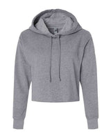 Women's Laguna Sueded Raw Edge Crop Hoodie Sweatshirt