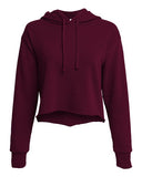Women's Laguna Sueded Raw Edge Crop Hoodie Sweatshirt