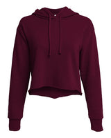 Women's Laguna Sueded Raw Edge Crop Hoodie Sweatshirt