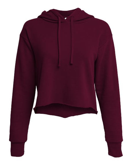 Women's Laguna Sueded Raw Edge Crop Hoodie Sweatshirt
