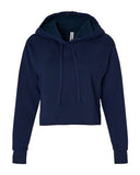 Women's Laguna Sueded Raw Edge Crop Hoodie Sweatshirt
