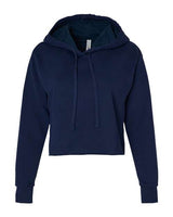 Women's Laguna Sueded Raw Edge Crop Hoodie Sweatshirt
