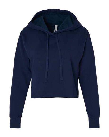 Women's Laguna Sueded Raw Edge Crop Hoodie Sweatshirt