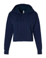 Women's Laguna Sueded Raw Edge Crop Hoodie Sweatshirt