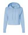 Women's Laguna Sueded Raw Edge Crop Hoodie Sweatshirt