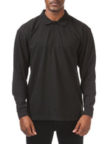 Long Sleeve Pique Polo Shirt