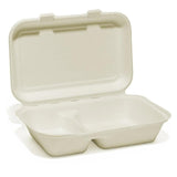 Molded Fiber Hinged Containers 9.5" x 6.25" x 2.75"