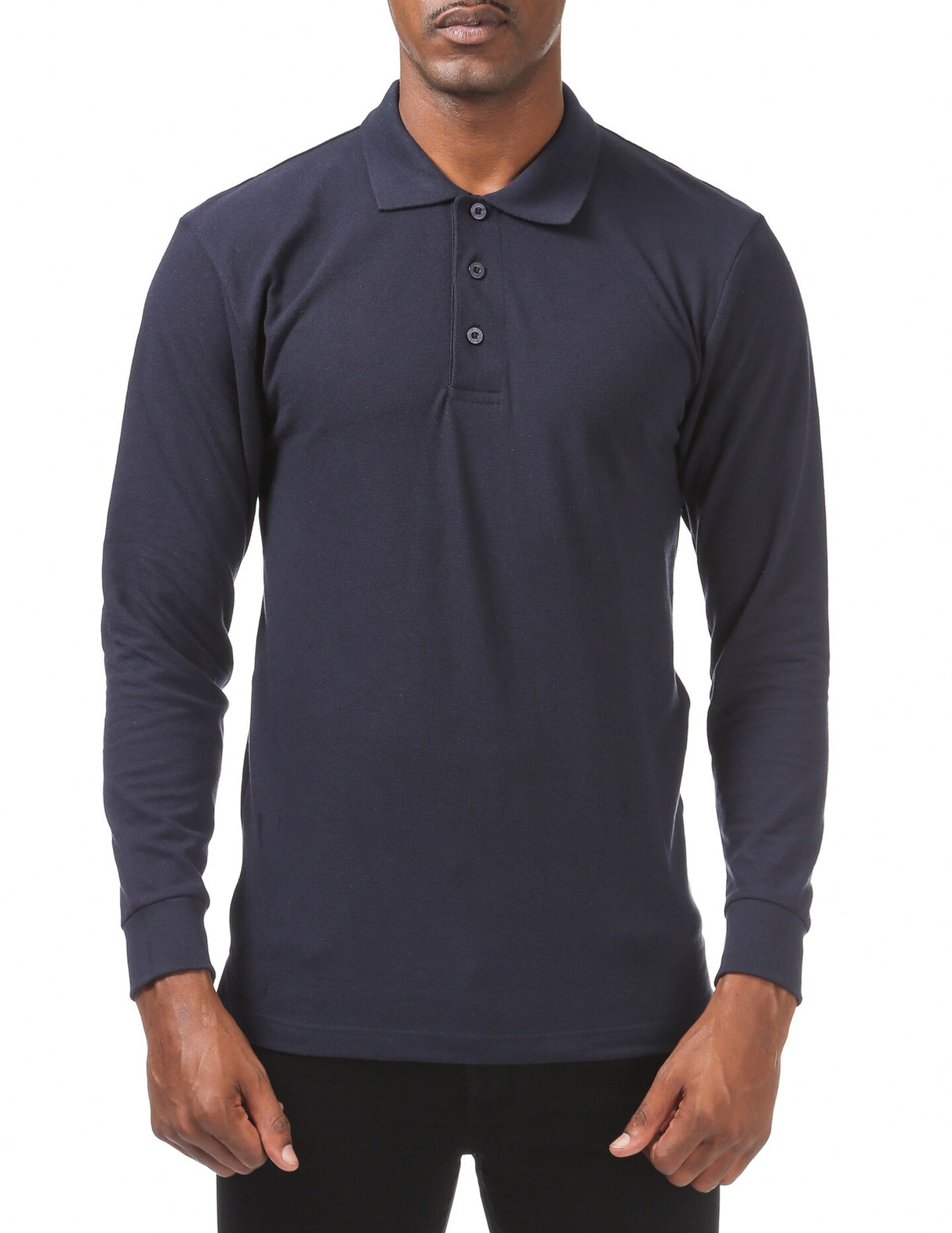 Long Sleeve Pique Polo Shirt