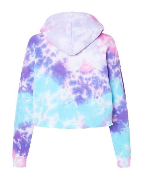 Women's Tie-Dyed Crop Hooded Sweatshirt