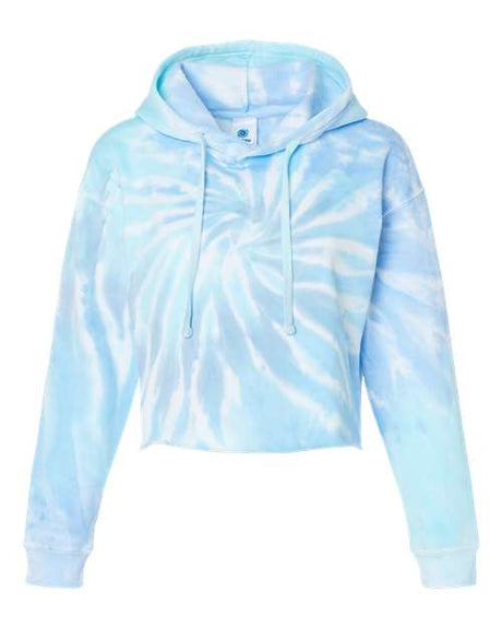 Women's Tie-Dyed Crop Hooded Sweatshirt