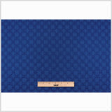 Blue Marine Geometric Embroidered Cotton-Poly Woven