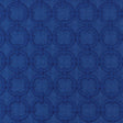 Blue Marine Geometric Embroidered Cotton-Poly Woven