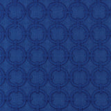 Blue Marine Geometric Embroidered Cotton-Poly Woven
