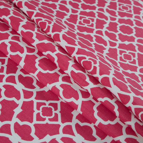Blossom Lattice Printed Cotton Twill