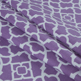 Violet Lattice Printed Cotton Twill