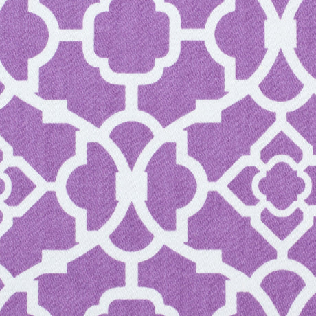 Violet Lattice Printed Cotton Twill