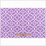 Violet Lattice Printed Cotton Twill