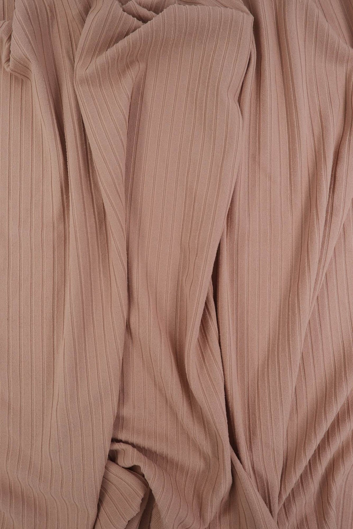 Rib Stretch Knit Fabric Solid