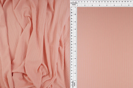 Rib Stretch Knit Fabric Solid