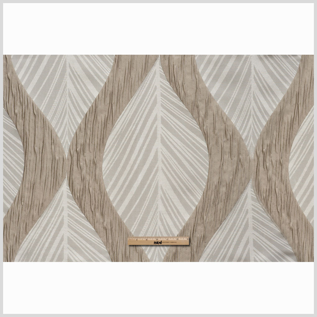 Linen Bold Leaves Polyester