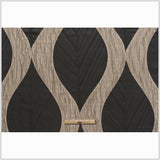 Ebony Bold Leaves Polyester