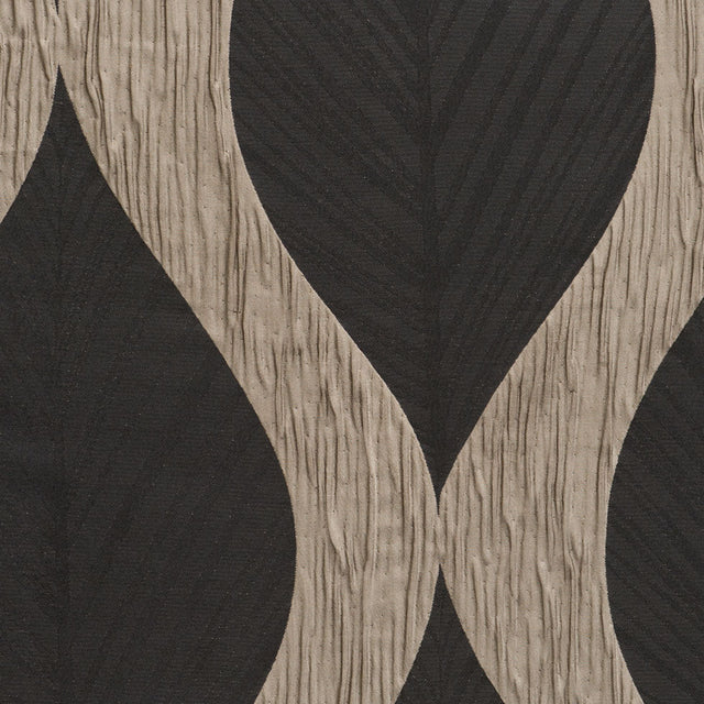 Ebony Bold Leaves Polyester