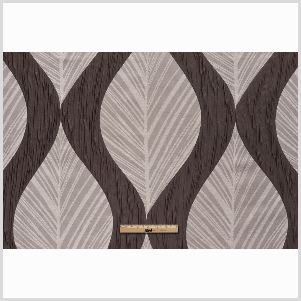 Bark Bold Leaves Polyester