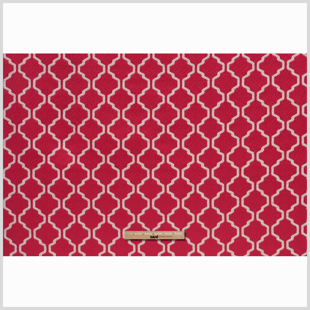 Paprika Geometric Trellis Polyester