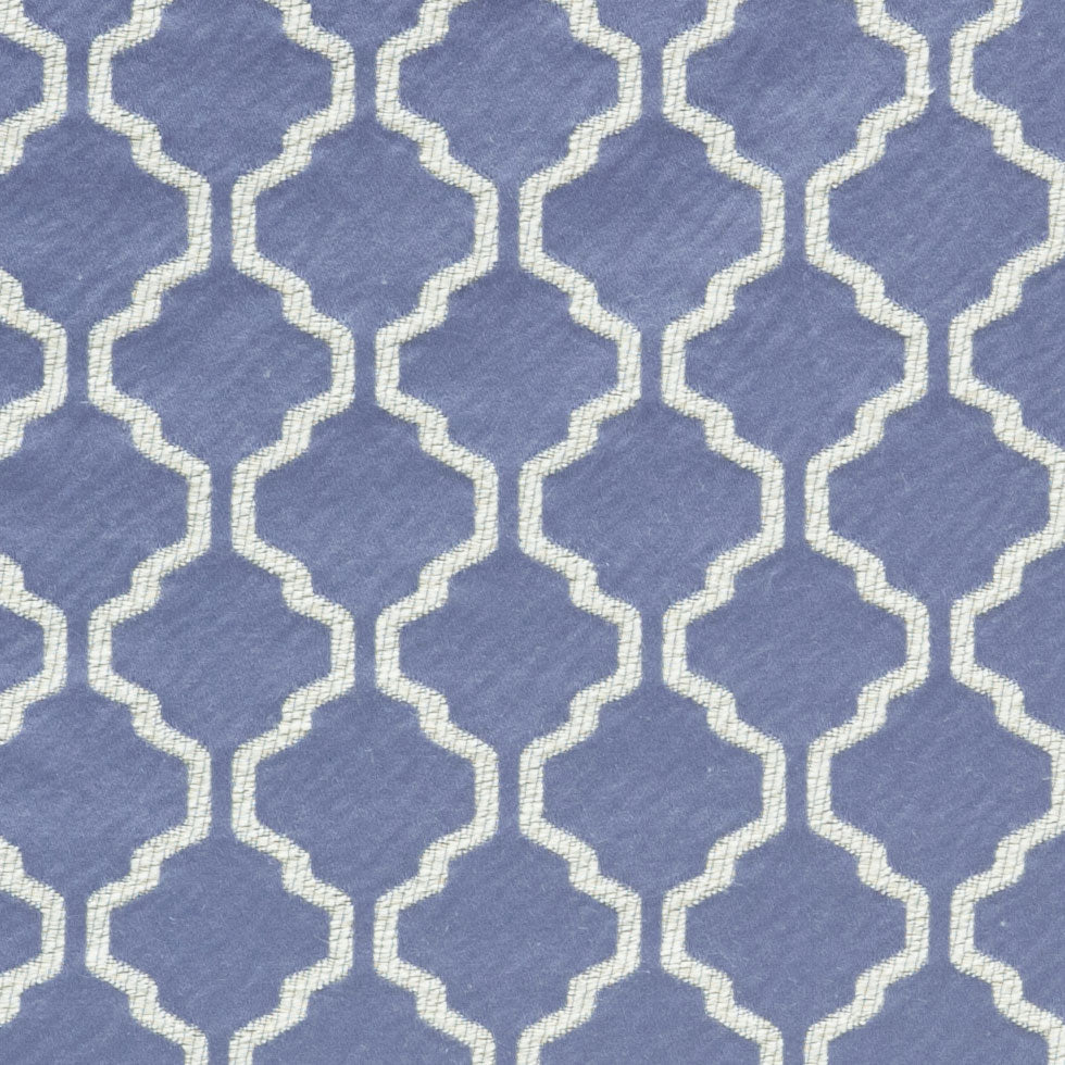 Sky Geometric Trellis Polyester