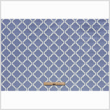 Sky Geometric Trellis Polyester