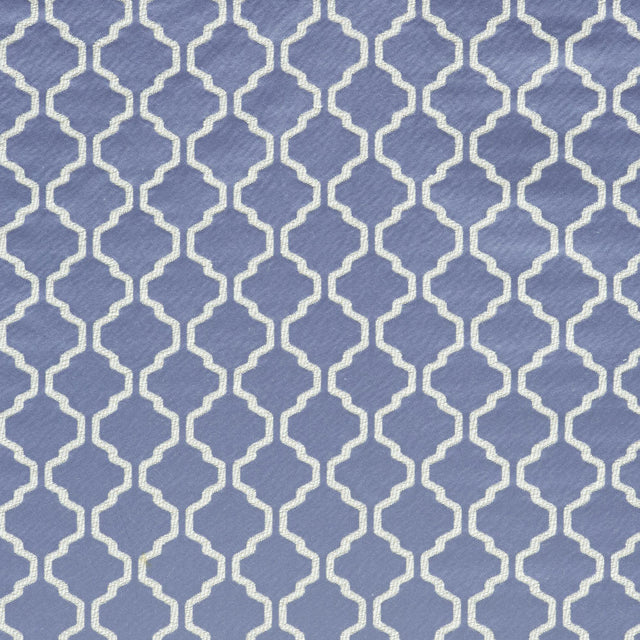 Sky Geometric Trellis Polyester